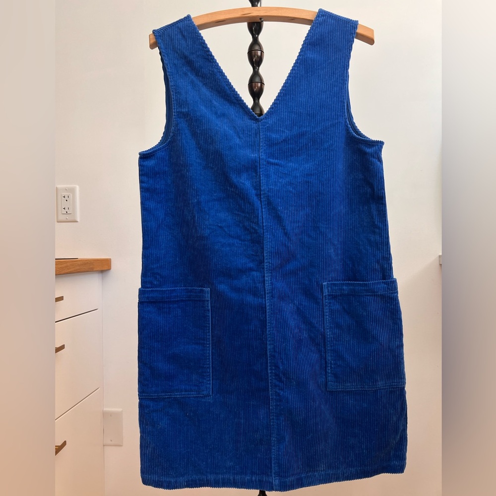 Twik Vibrant Blue 100% Cotton Corduroy Apron Dress